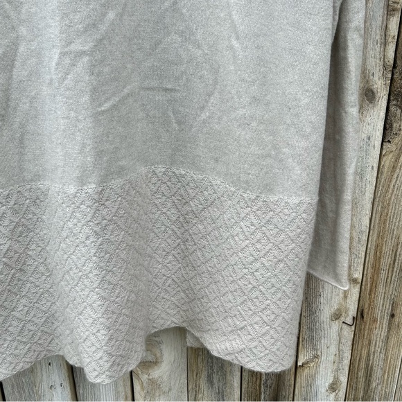 TSE Open Front Shawl Cardigan Cashmere Silk Oatmeal Beige XL - Picture 12 of 16